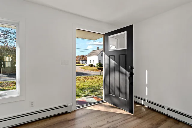 wooden floor in a room
