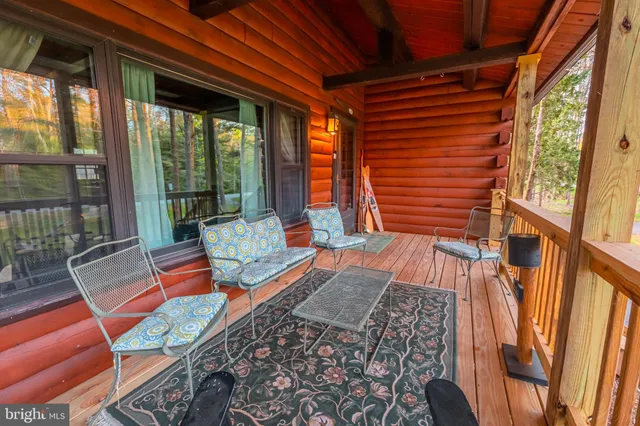 a outdoor living space with patio furniture