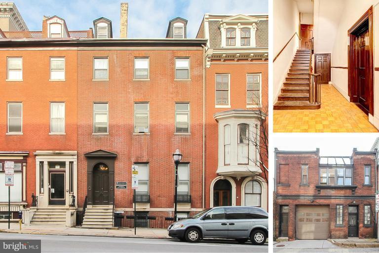 a car parked in front of a building