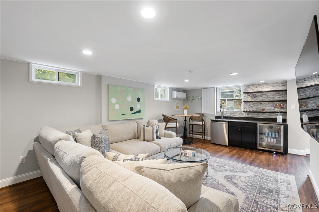6618 Three Chopt Road Richmond, VA 23226 - Photo 23 of 36 Finished, walkout basement w/ LVP floors, recessed