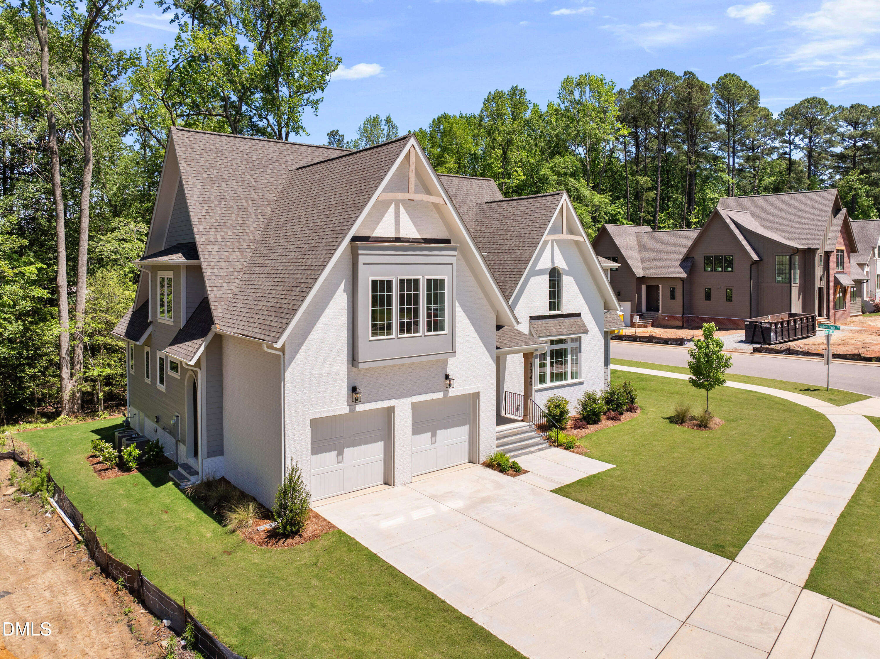 3340 Colby Chase Drive Apex, NC 27539 - Photo 62 of 80 a aerial view of a house with swimming pool and a yard