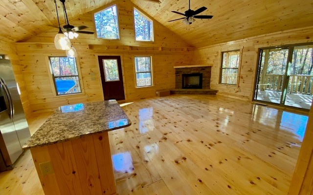 237 Bentley Cove Murphy, NC 28906 - Photo 33 of 35 a bathroom with a granite countertop sink and a mirror