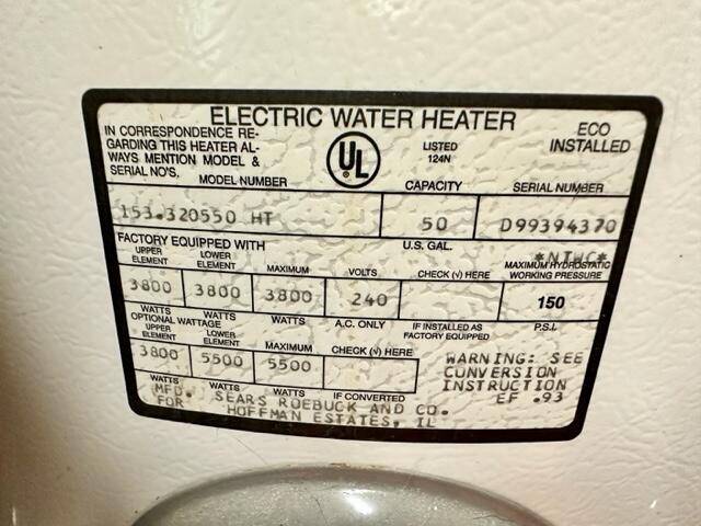 4266 Carr Road Holt, FL 32564 - Photo 24 of 28 Water heater label 2
