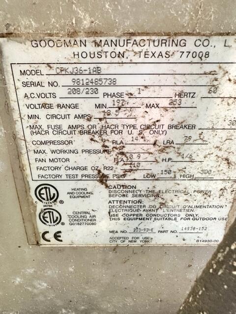 4266 Carr Road Holt, FL 32564 - Photo 26 of 28 Outdoor HVAC label
