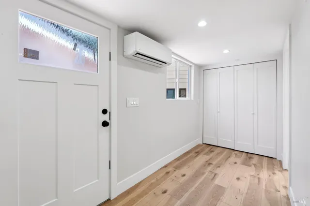 an empty room with a window