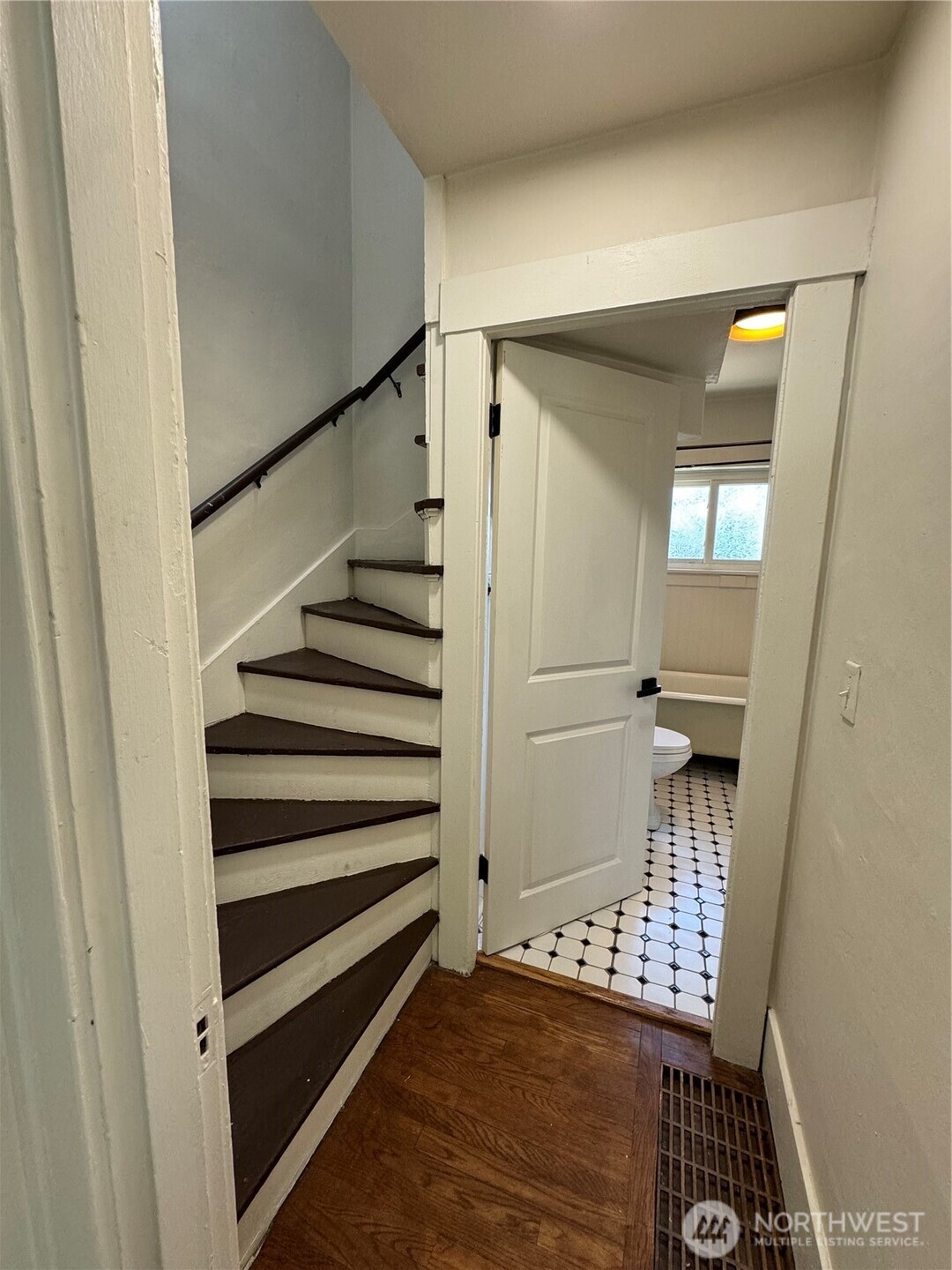 811 Northeast 66th Street Seattle, WA 98115 - Photo 15 of 36 a view of entryway with wooden floor and stairs