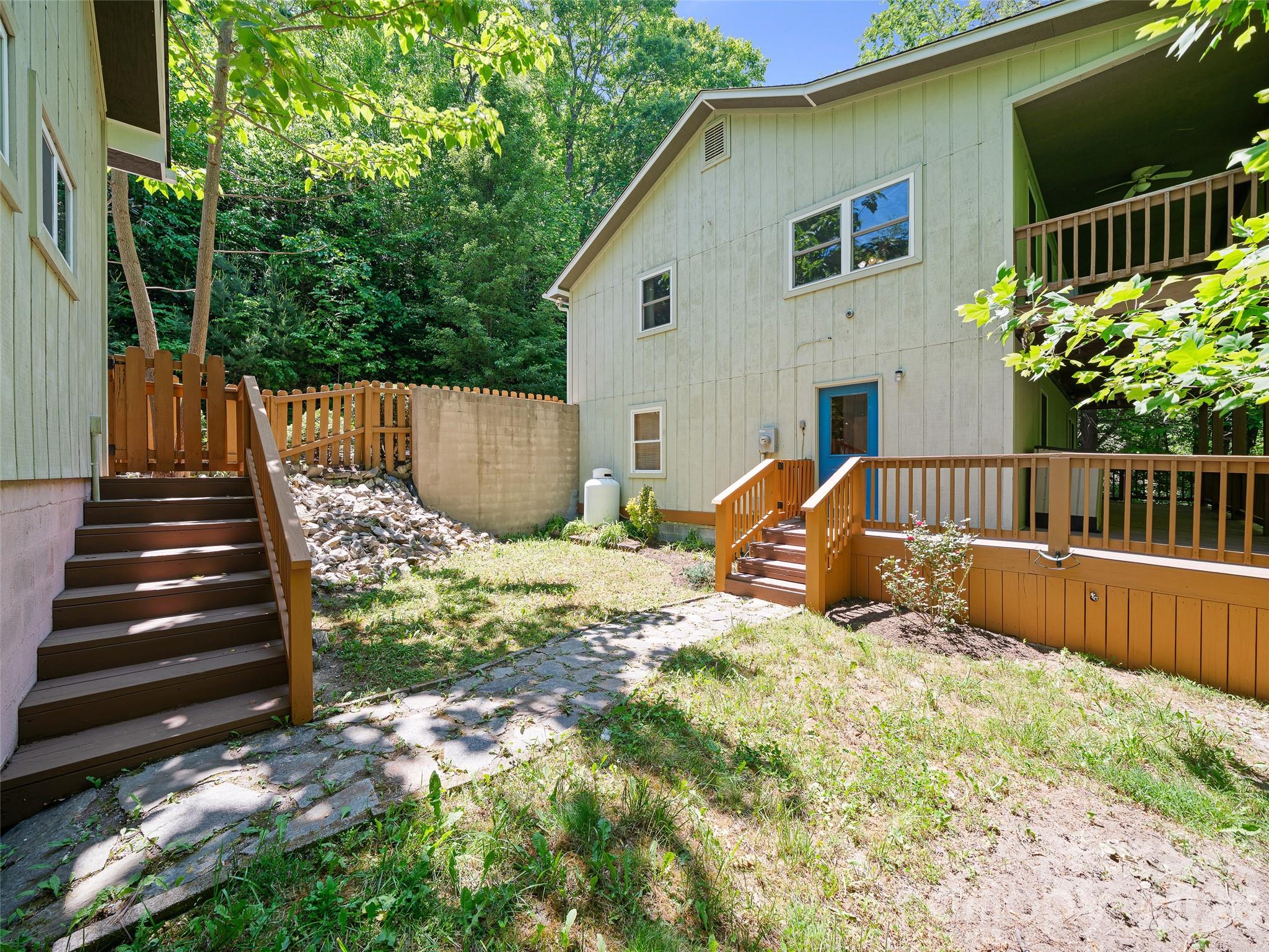 142 Wildflower Road Spruce Pine, NC 28777 - Photo 31 of 46 a view of backyard with deck