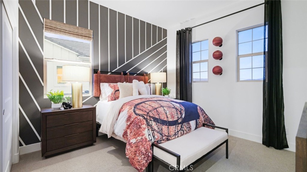 29809 Corte Trono Valencia, CA 91354 - Photo 25 of 36 a bedroom with a bed and a window with the outer view