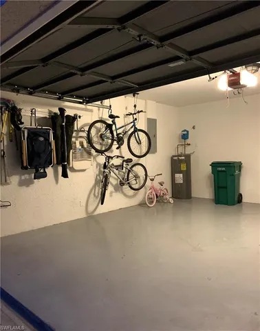 a view of garage with furniture