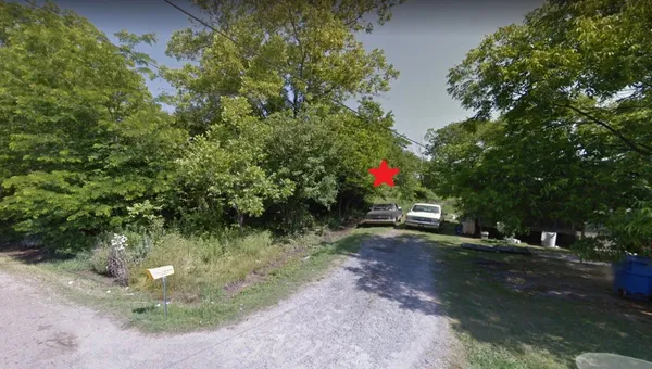 a backyard of a house with lots of green space