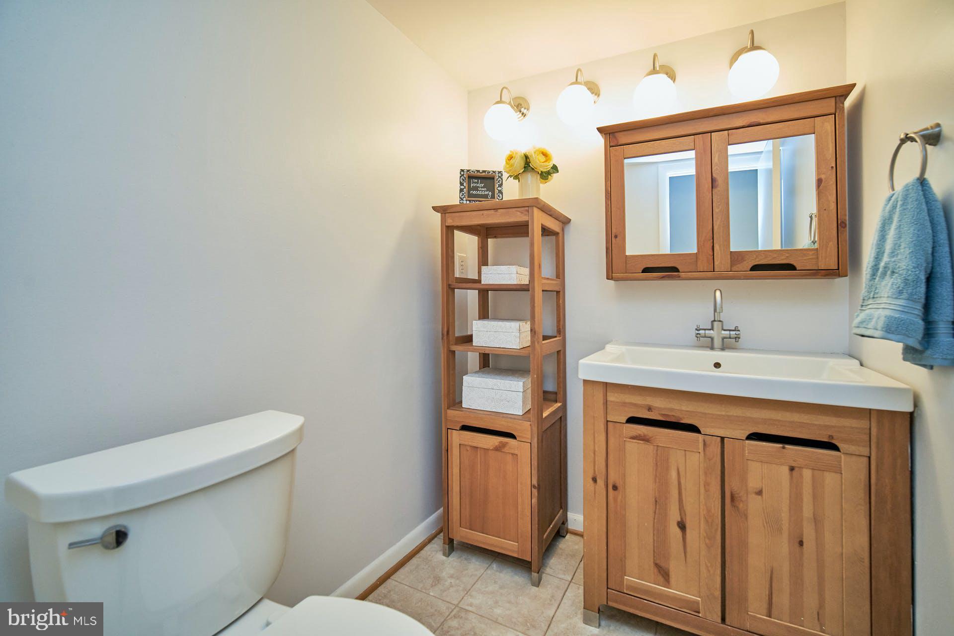1944 Winterport Cluster Reston, VA 20191 - Photo 10 of 35 a bathroom with a sink a toilet and mirror