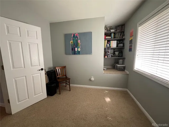 a view of livingroom with furniture and closet