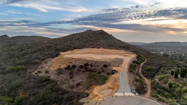 a view of a sky from a yard