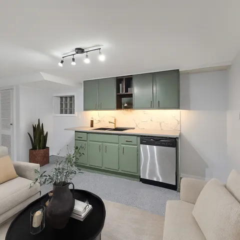 a room with furniture and window