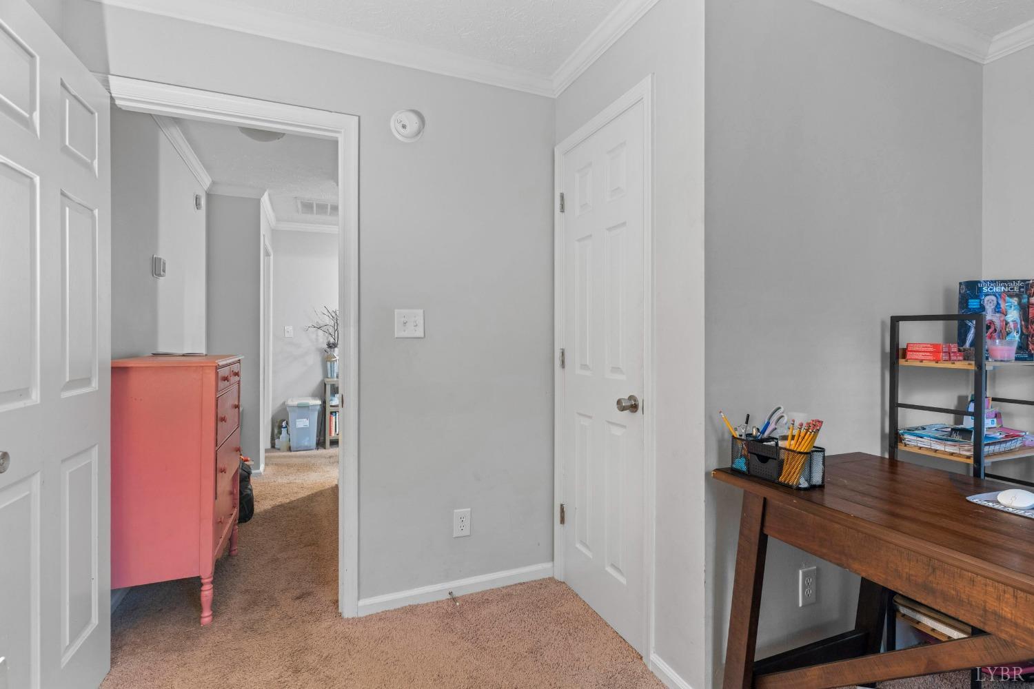 858 Farfields Drive Lynchburg, VA 24502 - Photo 24 of 61 a view of a hallway to room with wooden floor and furniture