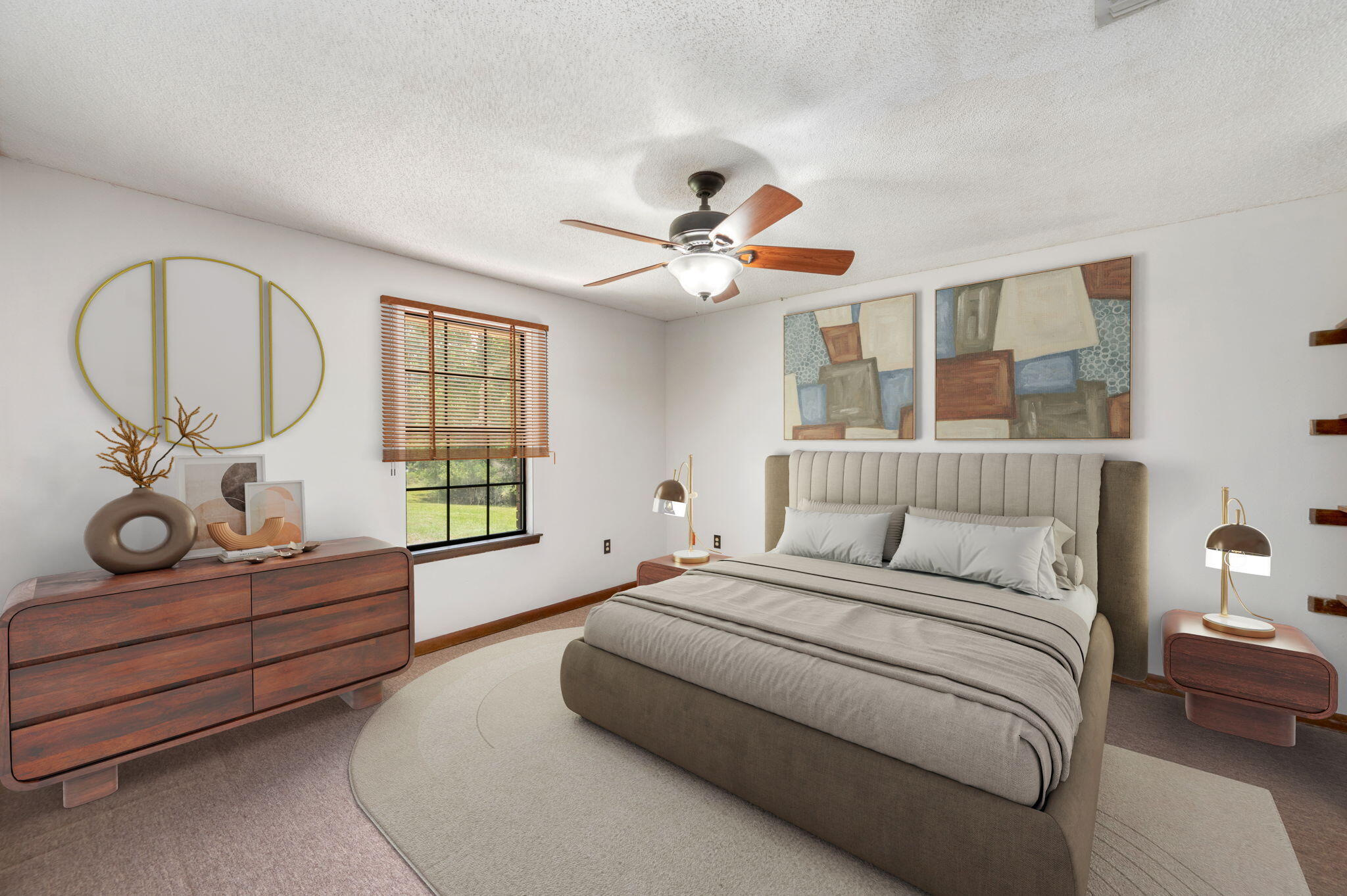 6141 Bud Moulton Road Crestview, FL 32536 - Photo 17 of 34 a bedroom with a bed mirror and a window