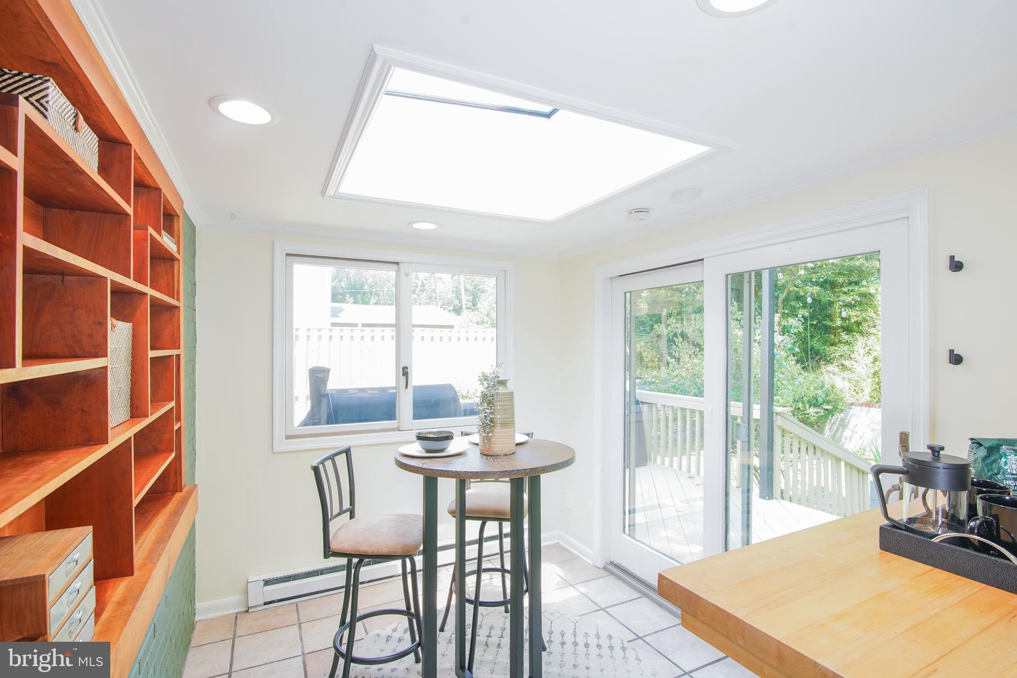 5602 Hawthorne Street Capitol Heights, MD 20743 - Photo 17 of 68 Breakfast Room w/ Skylight& Doors to the Deck