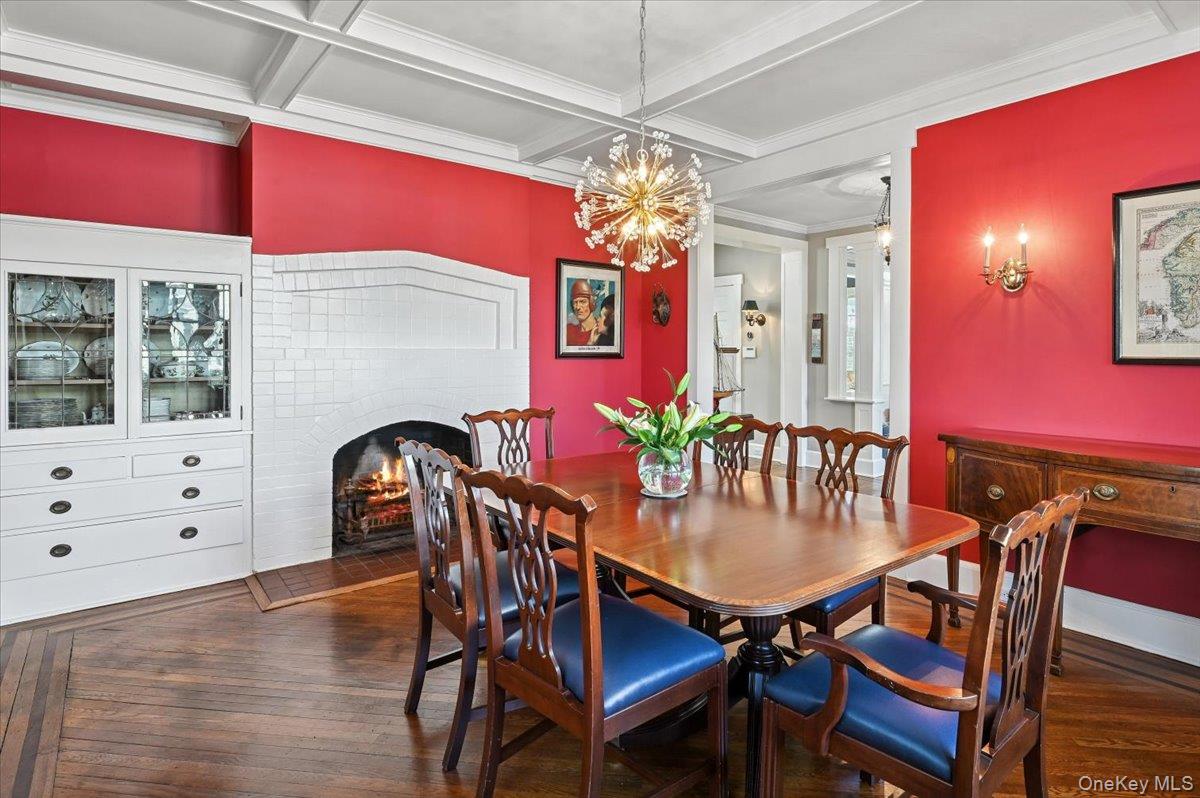 31 Emerson Road Larchmont, NY 10538 - Photo 8 of 43 Another view of the dining room showing original refurbished built-ins which hold your entertaining items.