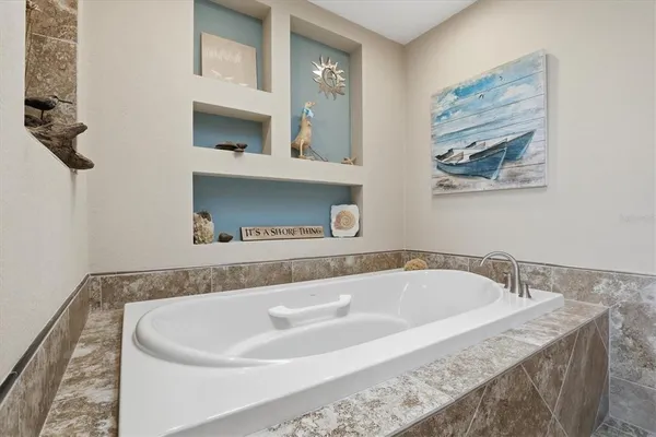 a workspace with furniture and a window