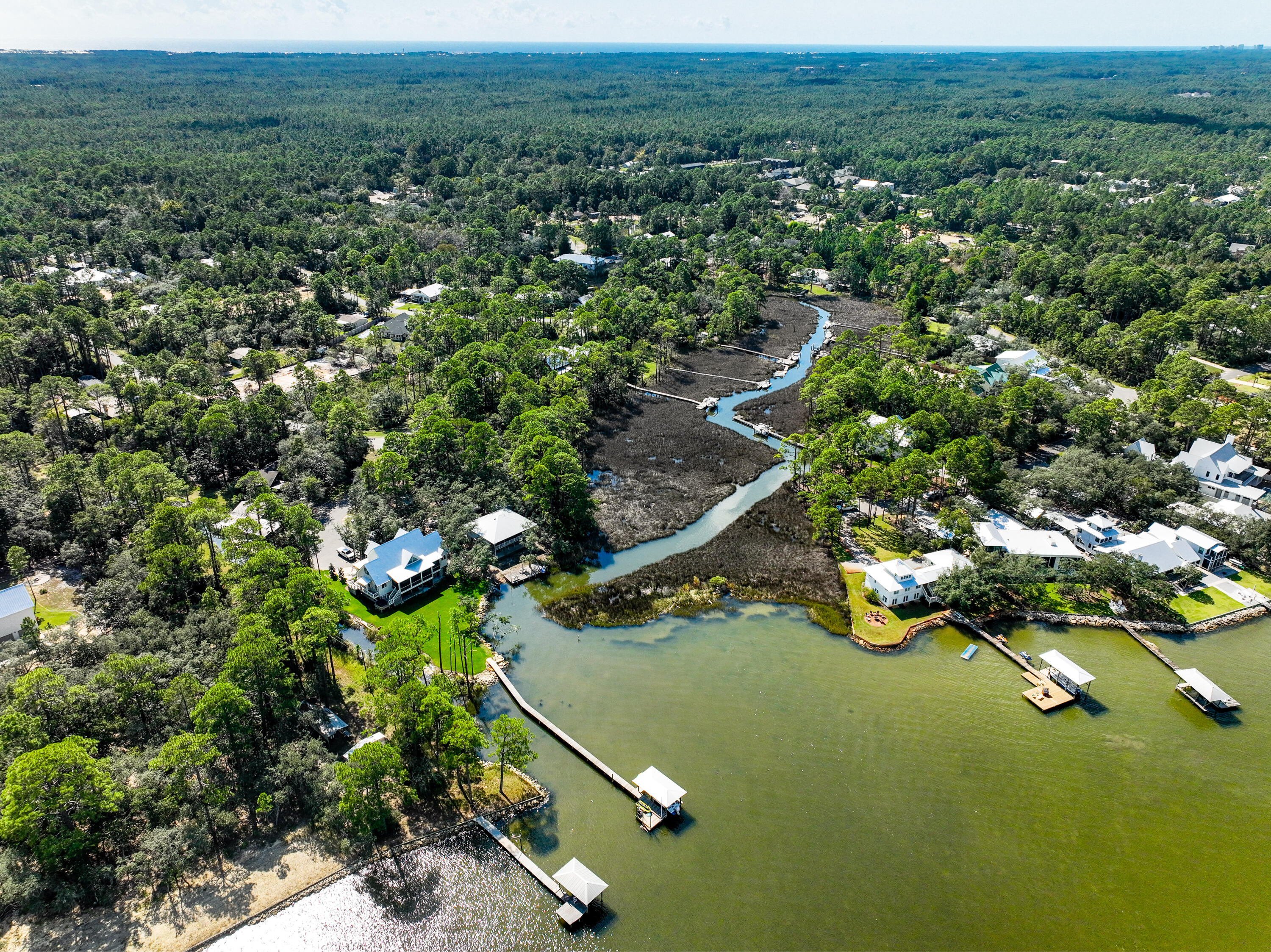 212 Pisces Drive Santa Rosa Beach, FL 32459 - Photo 9 of 17 an aerial view of a houses with a yard