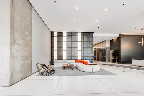 a view of a living room and a couch