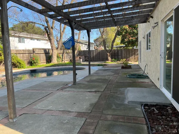 a view of outdoor space with seating