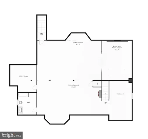 a picture of a room with a white wall and a refrigerator