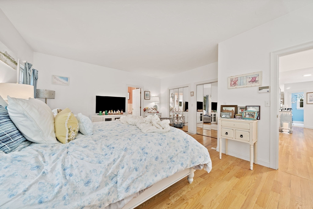 11 Forest Lane, Unit 11 Scituate, MA 02066 - Photo 22 of 42 a spacious bedroom with a bed and a flat screen tv