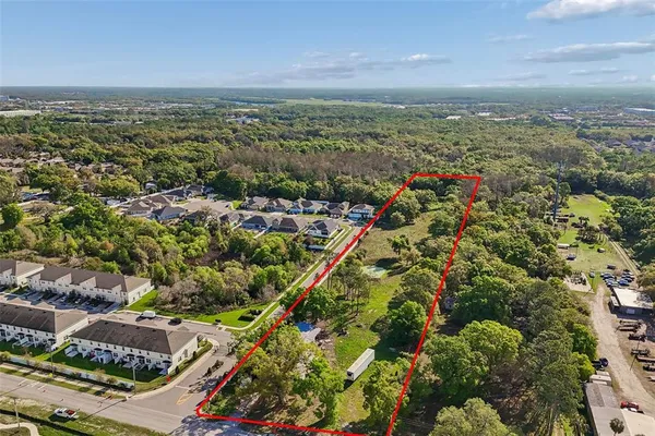 an aerial view of multiple house