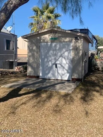 a view of a back yard of a house