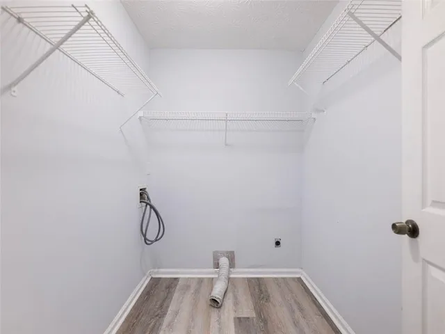 a view of a room with rack on the wall