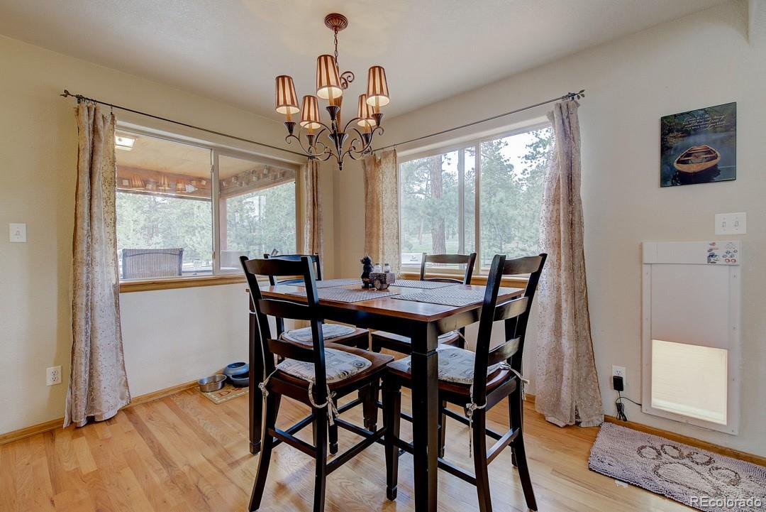 25 Buggy Whip Road Bailey, CO 80421 - Photo 14 of 40 a view of a dining room with furniture window and wooden floor