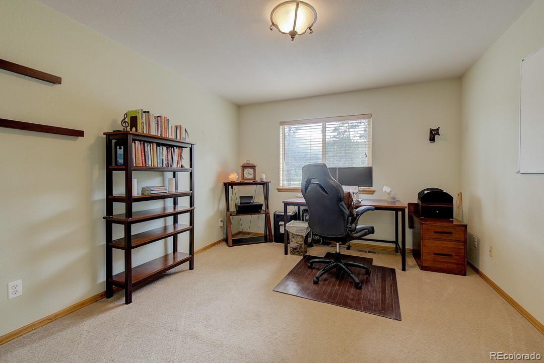 25 Buggy Whip Road Bailey, CO 80421 - Photo 19 of 40 a view of a workspace with furniture and a window