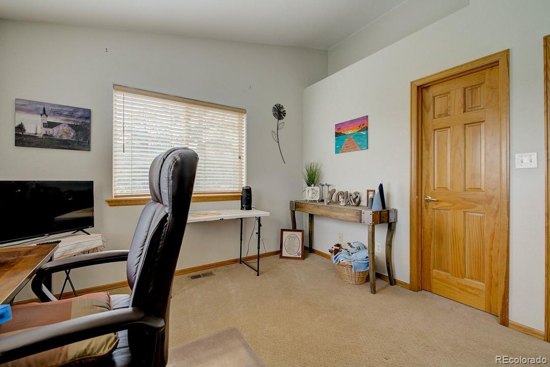 25 Buggy Whip Road Bailey, CO 80421 - Photo 21 of 40 a view of a workspace with furniture and a window