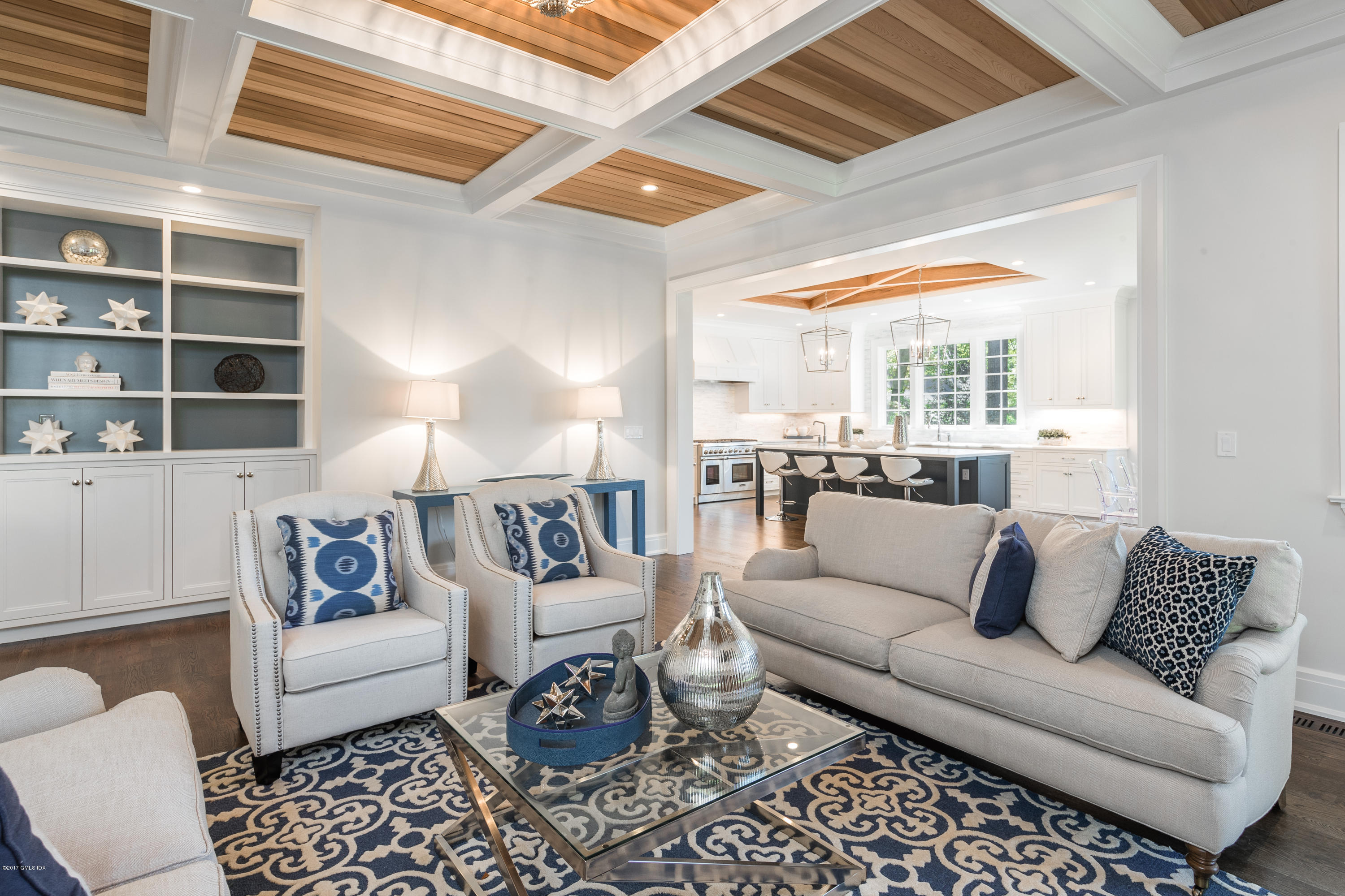9 Shaw Place Riverside, CT 06878 - Photo 17 of 39 a living room with furniture and a large window