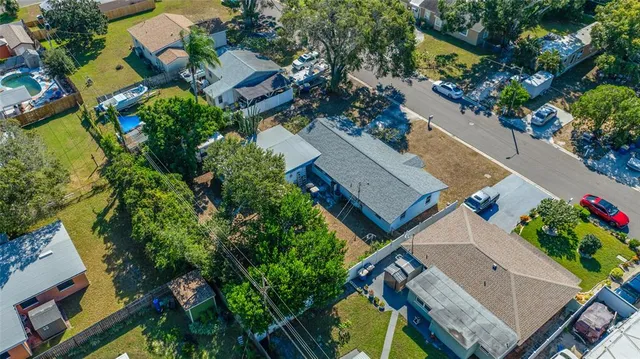 an aerial view of multiple house