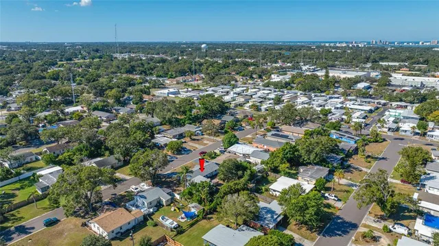 an aerial view of a city with lots of residential buildings