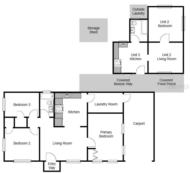 1324 Milton Street Clearwater, FL 33756 - Photo 8 of 47 a picture of a floor plan