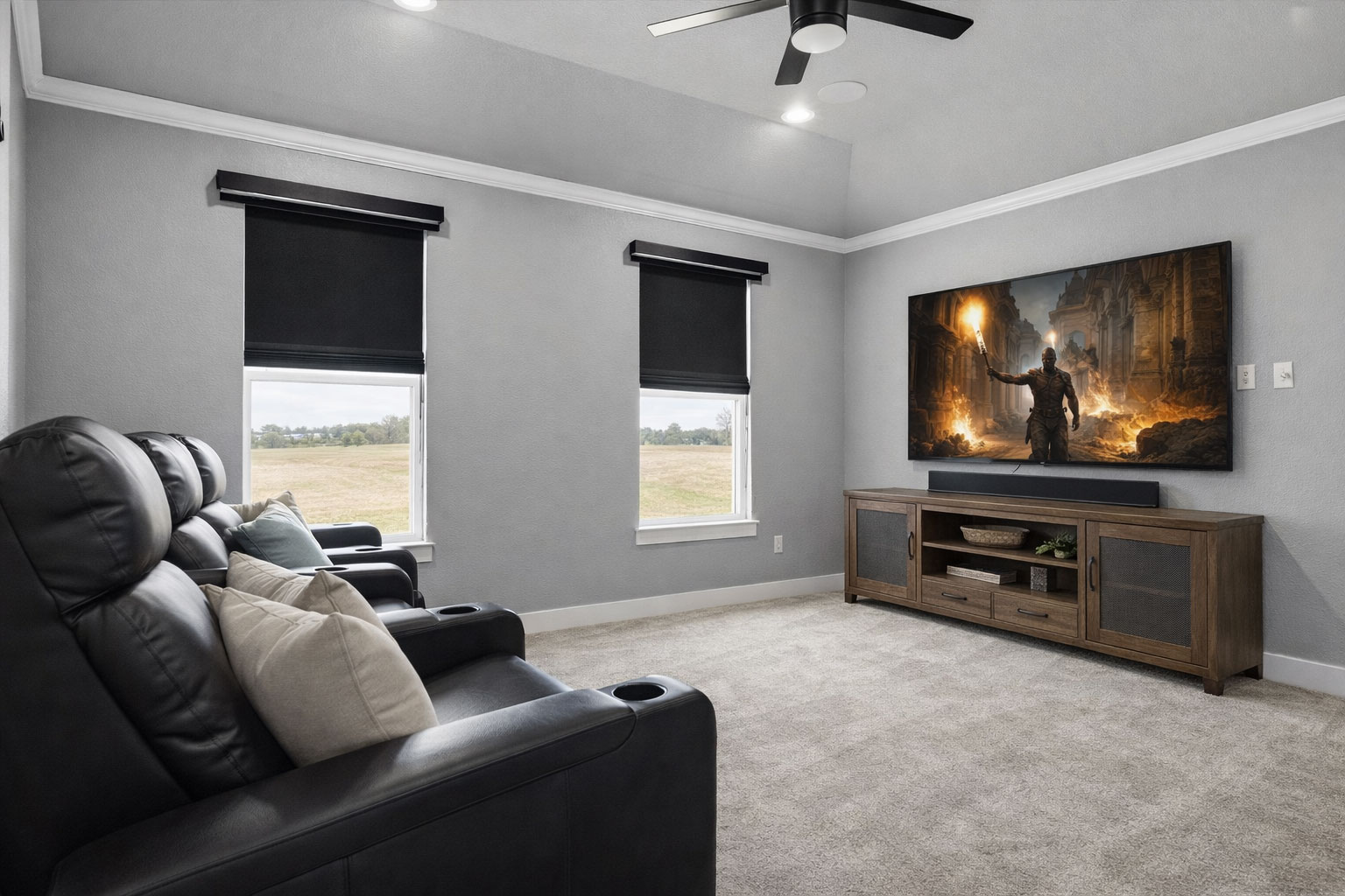 178 Balch Road Elgin, TX 78621 - Photo 17 of 40 a living room with furniture and a flat screen tv