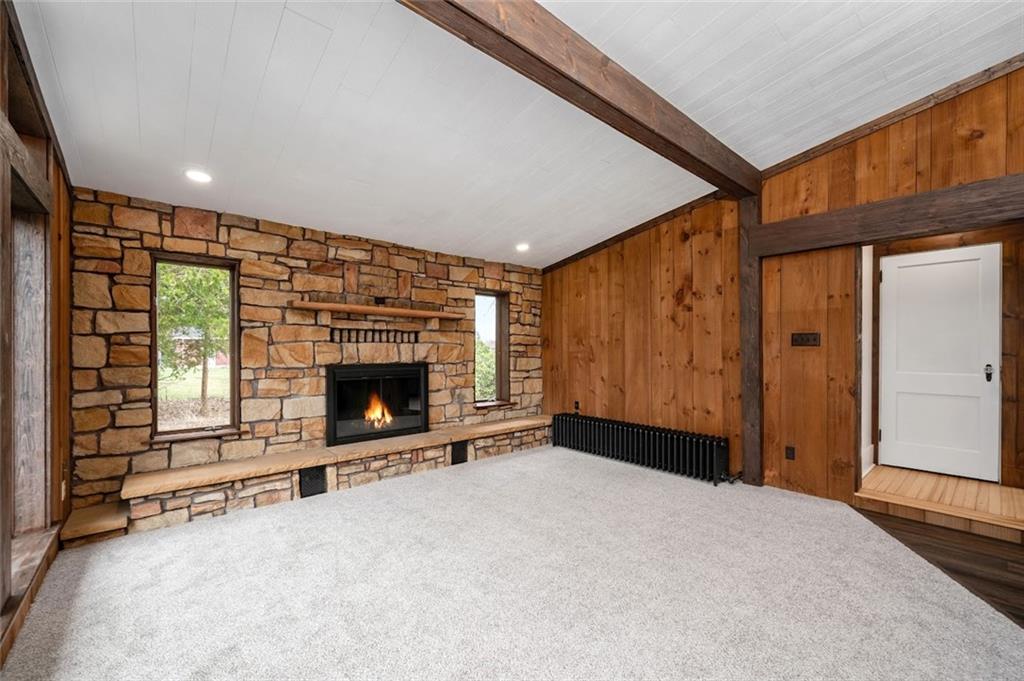108 Buttercup Road Butler, PA 16001 - Photo 25 of 40 a view of an empty room with a fireplace