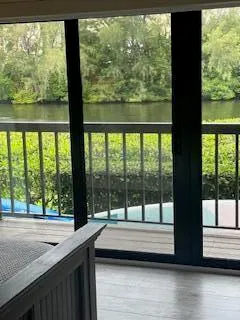 a view of a building from a window