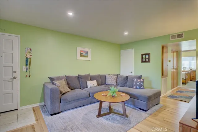 a living room with furniture and a couch