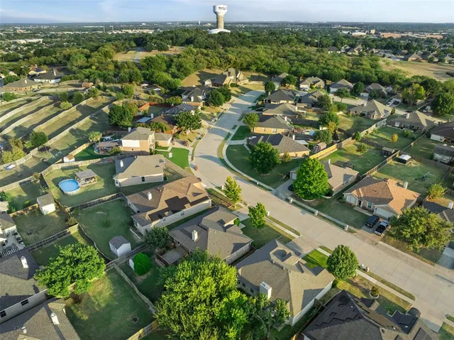 an aerial view of multiple house