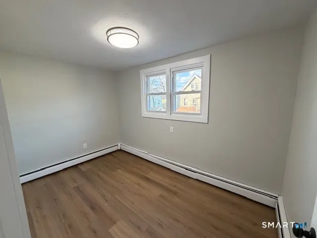 an empty room with a window