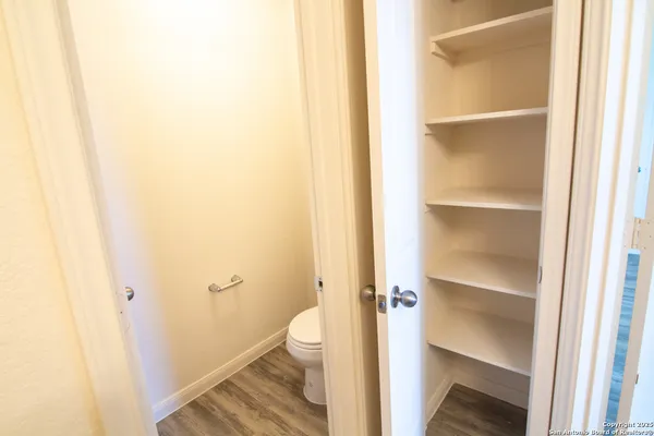 a view of bathroom with a toilet