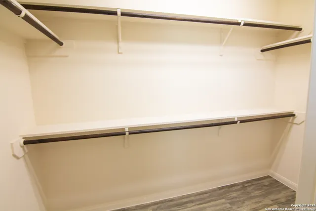 a close view of closet