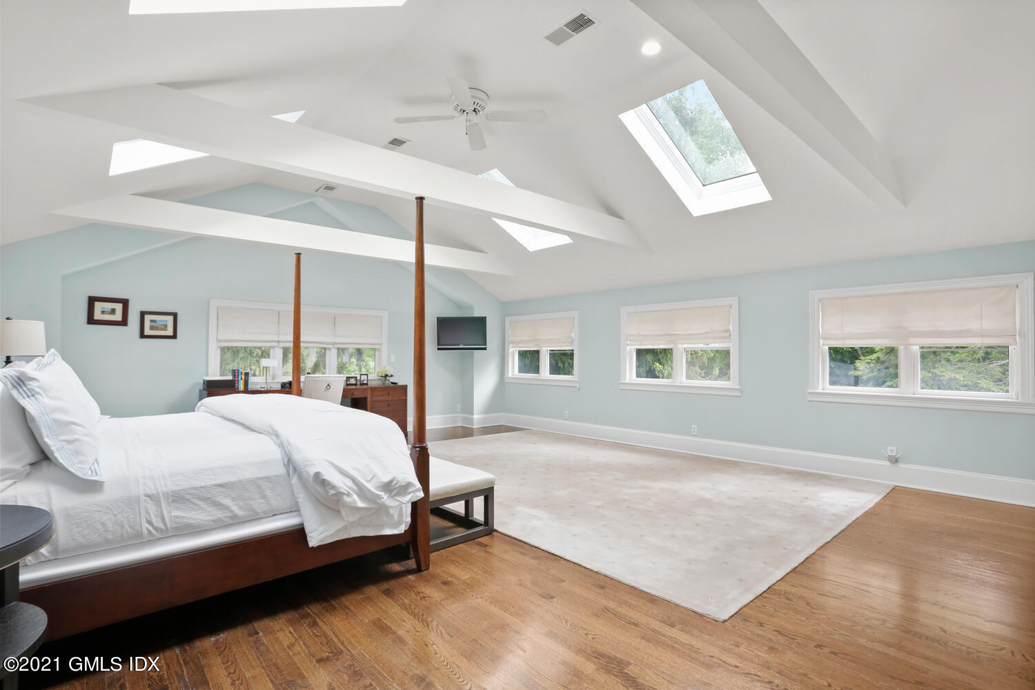 53 Hillcrest Park Road Old Greenwich, CT 06870 - Photo 25 of 53 a bedroom with a large bed and a window