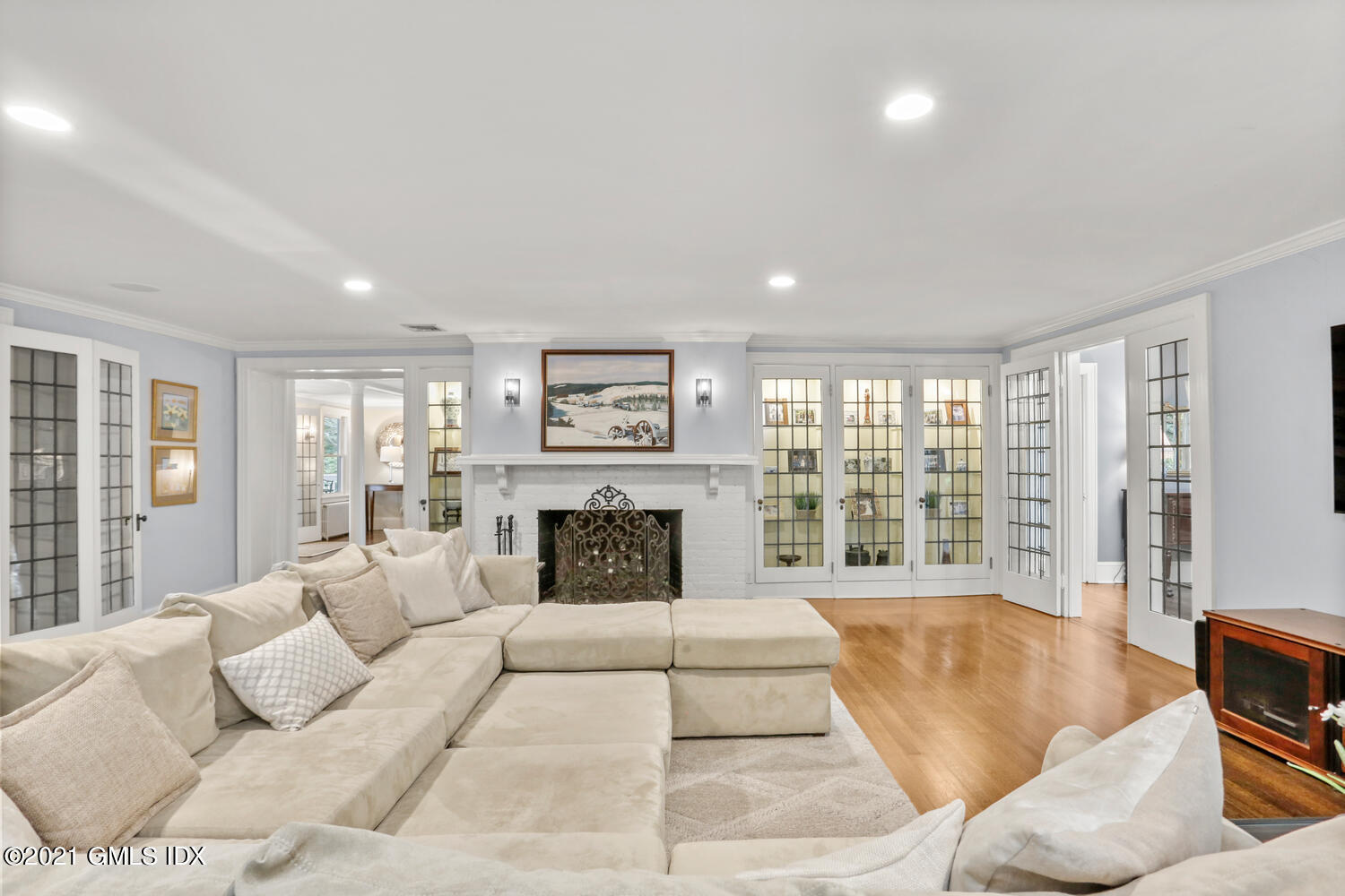 53 Hillcrest Park Road Old Greenwich, CT 06870 - Photo 8 of 53 a living room with furniture and a fireplace