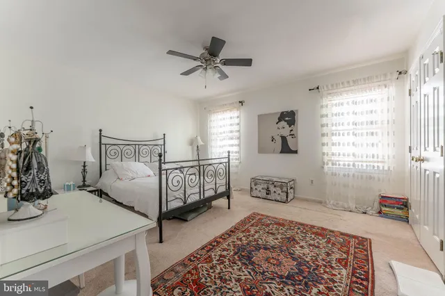 a room with furniture and stairs