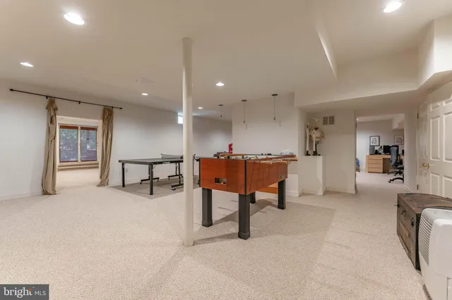 a view of a balcony with wooden floor